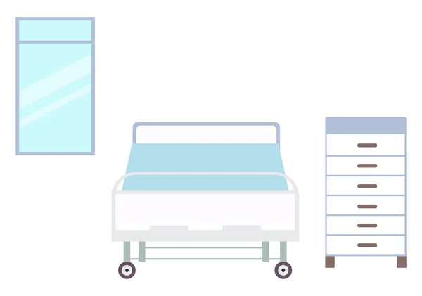 Ziekenhuiskamer Illustratie Vector Een Witte Achtergrond — Stockvector