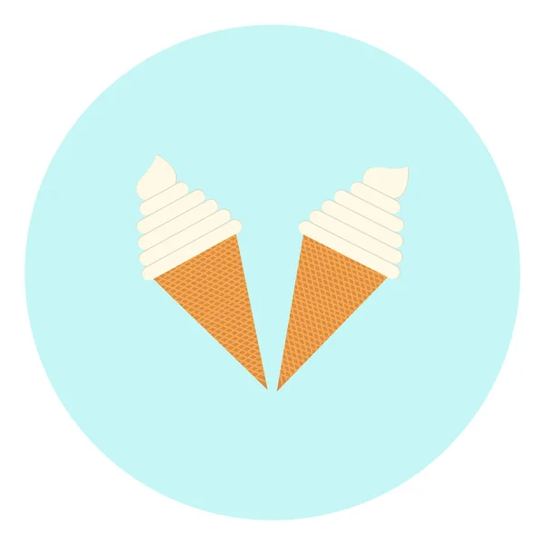 Crème Glacée Illustration Vecteur Sur Fond Blanc — Image vectorielle