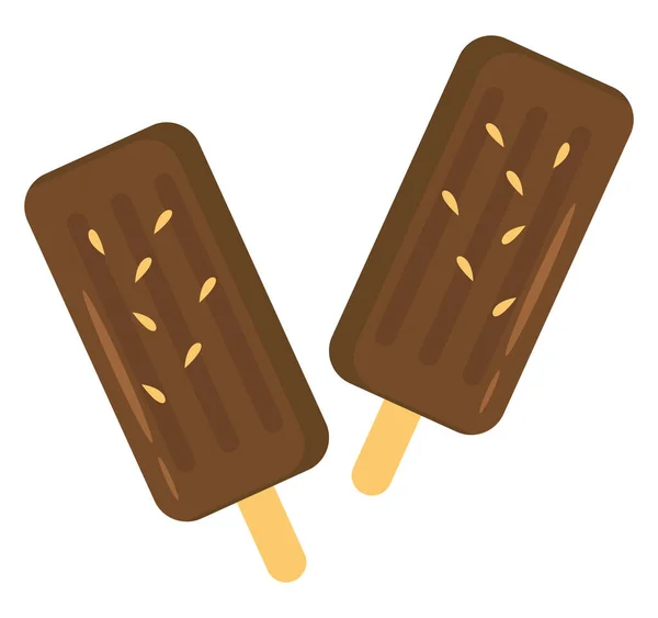 巧克力冰淇淋 白色背景上的矢量 — 图库矢量图片