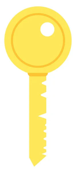 Golden Key Illustration Vector White Background — Stock Vector