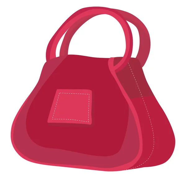 ピンクの女性のバッグイラスト白い背景のベクトル — ストックベクタ