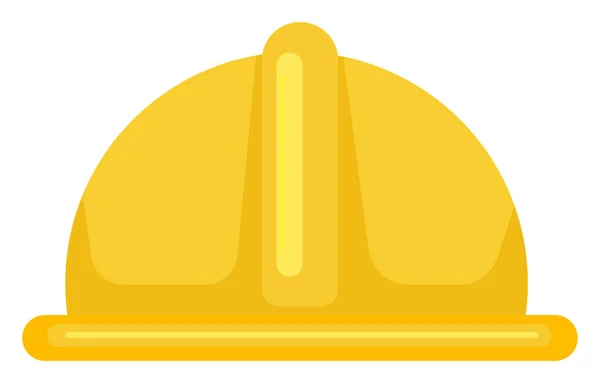 Желтый Рабочий Шлем Иллюстрация Вектор Белом Фоне — стоковый вектор