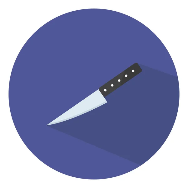 Cuchillo Cocina Pequeño Ilustración Vector Sobre Fondo Blanco — Vector de stock