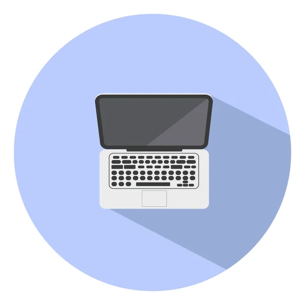 Grauer Laptop Illustration Vektor Auf Weißem Hintergrund — Stockvektor