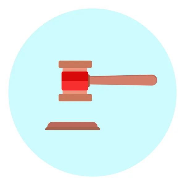 Δικαστής Σφυρί Εικονογράφηση Διάνυσμα Λευκό Φόντο — Διανυσματικό Αρχείο