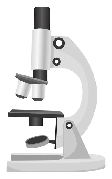 Kleine Microscoop Illustratie Vector Een Witte Achtergrond — Stockvector