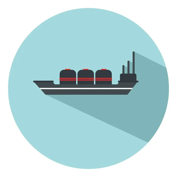 石油タンク船 イラスト 白い背景のベクトル — ストックベクタ