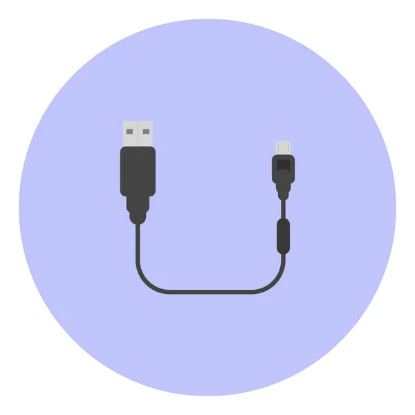 Otg Cable Illustration Vector White Background — стоковий вектор