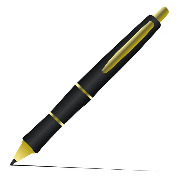 Fancy Pen Illustration Vektor Auf Weißem Hintergrund — Stockvektor