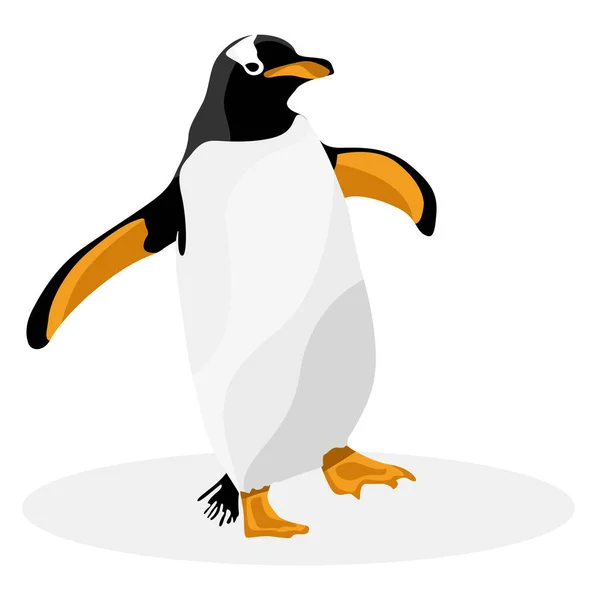 Kleine Pinguïn Illustratie Vector Een Witte Achtergrond — Stockvector