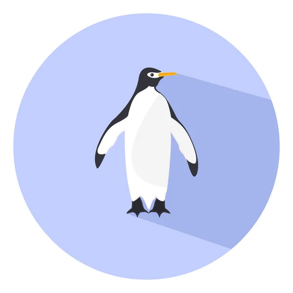 Μεγάλος Πιγκουίνος Εικονογράφηση Διάνυσμα Λευκό Φόντο — Διανυσματικό Αρχείο
