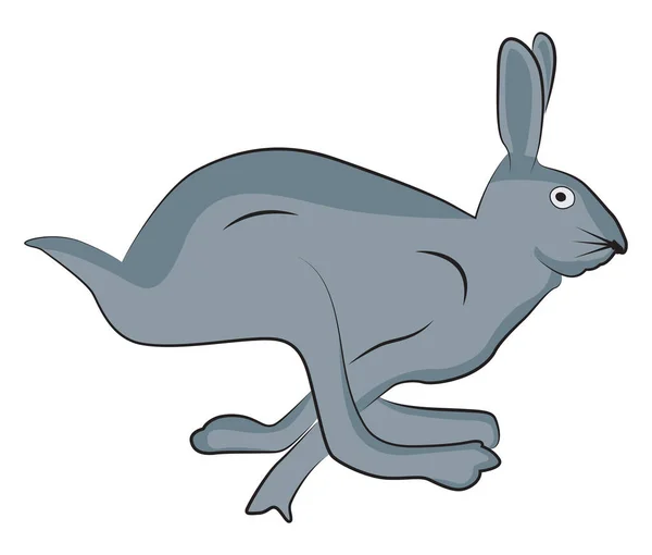 Запуск Кролика Иллюстрация Вектор Белом Фоне — стоковый вектор