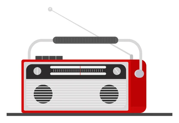 复古收音机 白色背景上的矢量 — 图库矢量图片