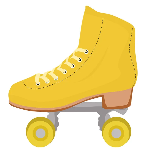 Zapatos Rodillos Amarillos Ilustración Vector Sobre Fondo Blanco — Archivo Imágenes Vectoriales