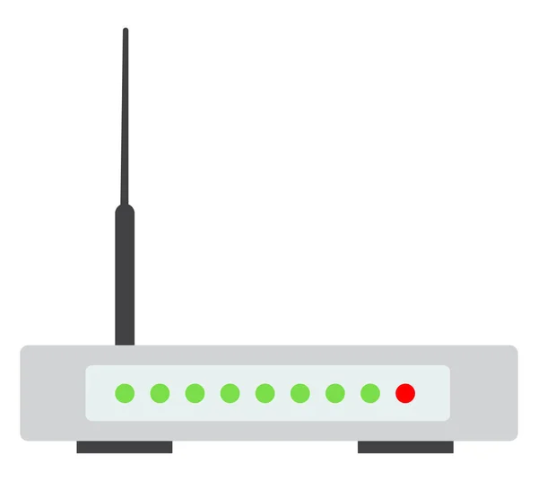 Wifi Router Ilustrace Vektor Bílém Pozadí — Stockový vektor