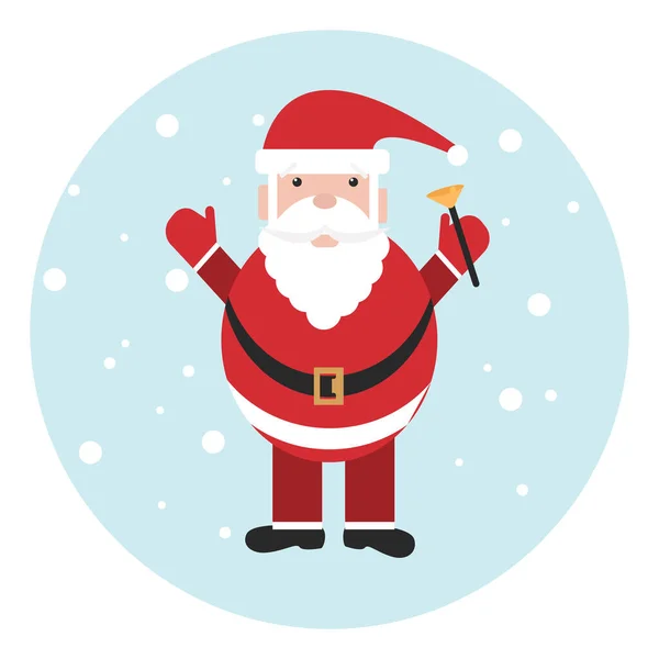 Papai Noel Ilustração Vetor Sobre Fundo Branco —  Vetores de Stock