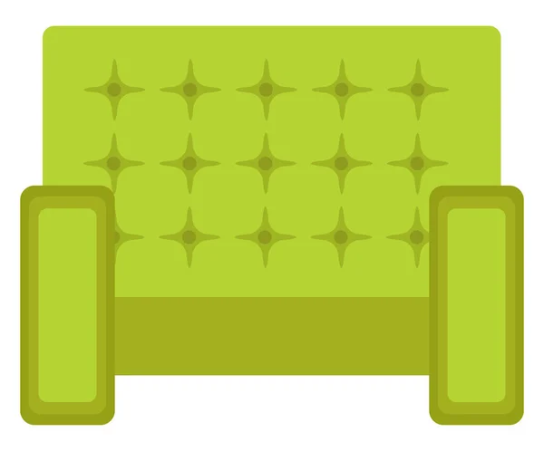 Sillón Verde Ilustración Vector Sobre Fondo Blanco — Vector de stock