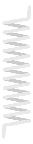 Металлическая Спираль Иллюстрация Вектор Белом Фоне — стоковый вектор