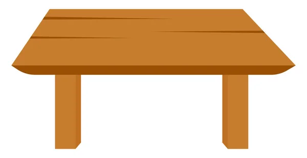 Wooden Table Illustration Vector White Background — Stock Vector