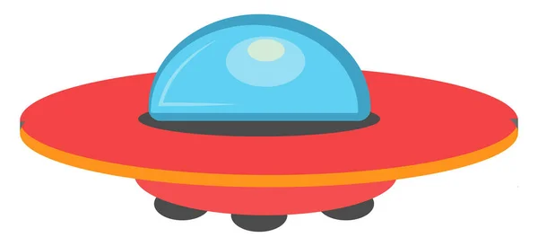 Ruimte Ufo Illustratie Vector Een Witte Achtergrond — Stockvector