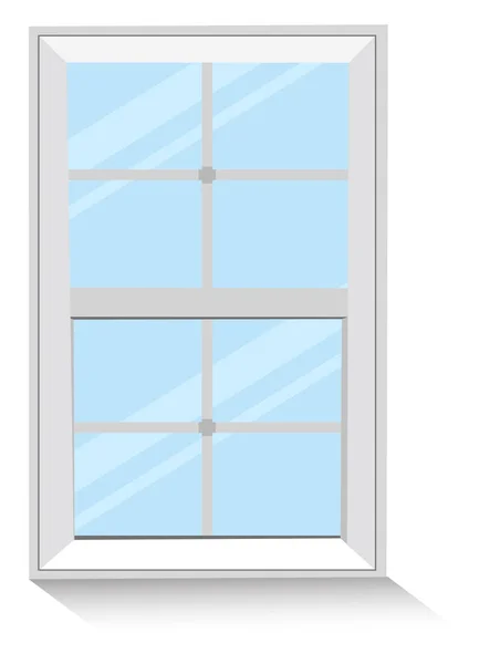 Leeres Fenster Illustration Vektor Auf Weißem Hintergrund — Stockvektor