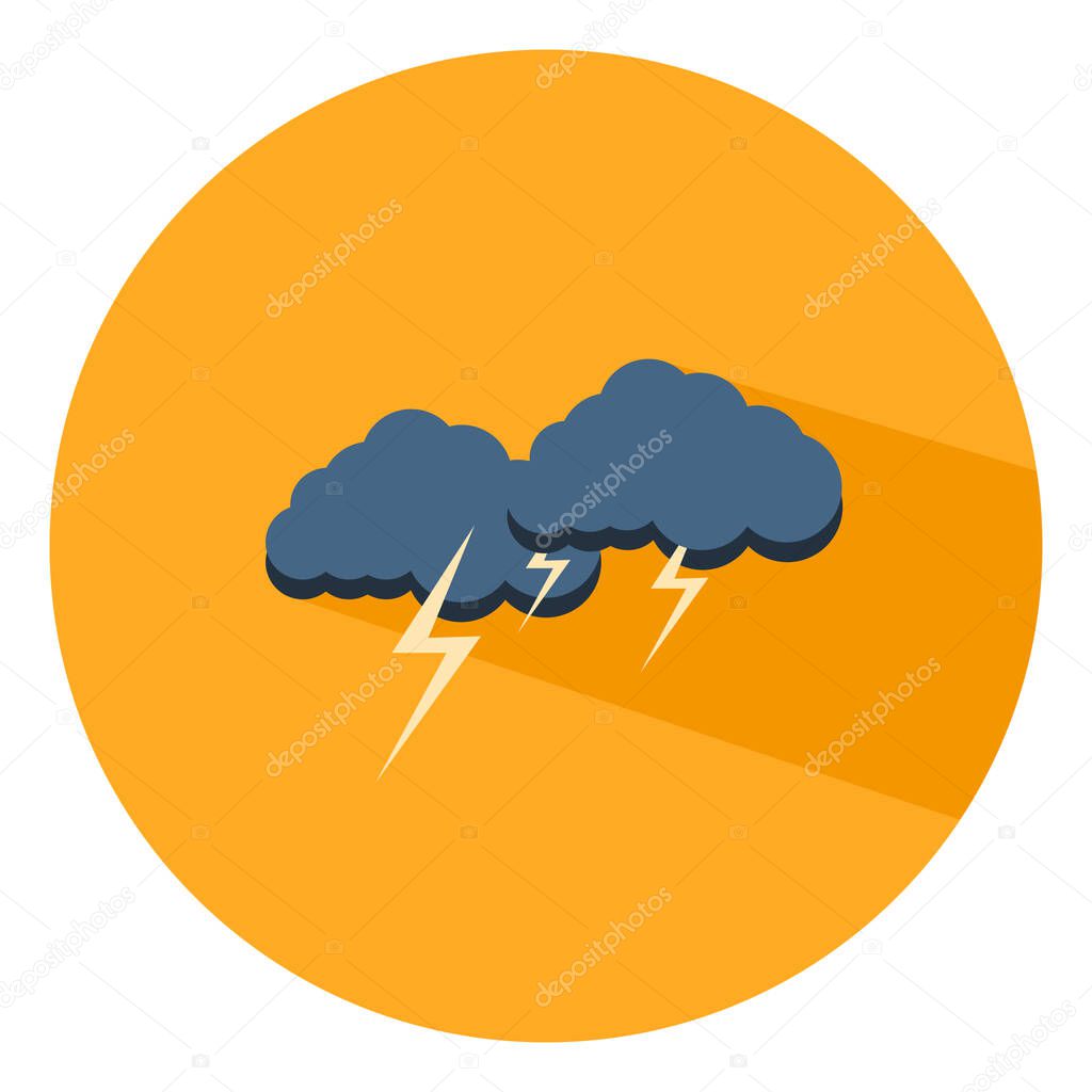 Thunder Strikes, illustration, vector on a white background.