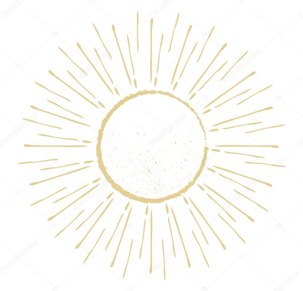 Summer sun, illustration, vector on a white background.