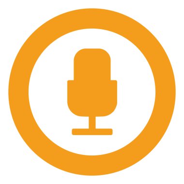 Mikrofon açık, illüstrasyon, beyaz arkaplan üzerinde vektör.