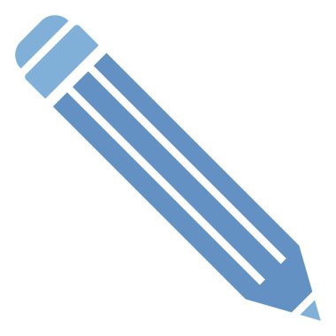 Mavi kalem, illüstrasyon, beyaz arkaplanda vektör.