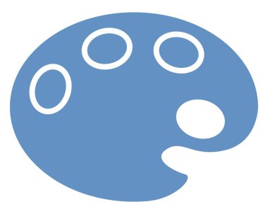 Palet boyama, illüstrasyon, beyaz arkaplan üzerindeki vektör.