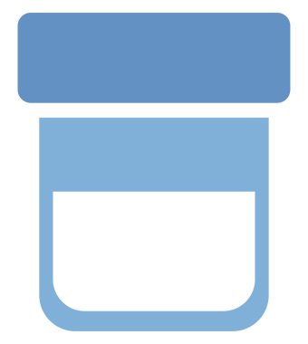 Bir kova boya, illüstrasyon, beyaz arkaplanda vektör.