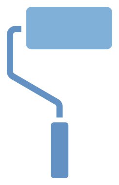 boya silindiri, illüstrasyon, beyaz arkaplan üzerindeki vektör.