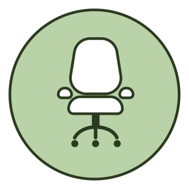 Bilgisayar koltuğu, illüstrasyon, beyaz arkaplan üzerindeki vektör.