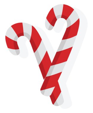 Noel şekeri, illüstrasyon, beyaz arka planda vektör.