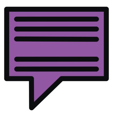 Açık mor bildirim, illüstrasyon, beyaz arkaplan üzerindeki vektör.