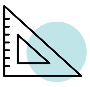 Mavi kural, illüstrasyon, beyaz arkaplanda vektör.