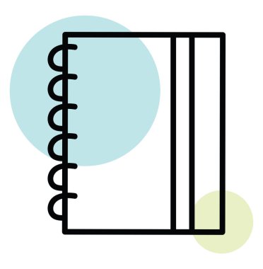 Mavi notlar, illüstrasyon, beyaz arkaplan üzerindeki vektör.