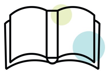 Bir kitabın boş sayfaları, illüstrasyon, beyaz arkaplan üzerindeki vektör.