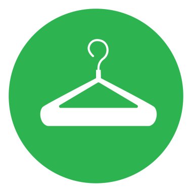 Giysi askısı, illüstrasyon, beyaz arkaplanda vektör.