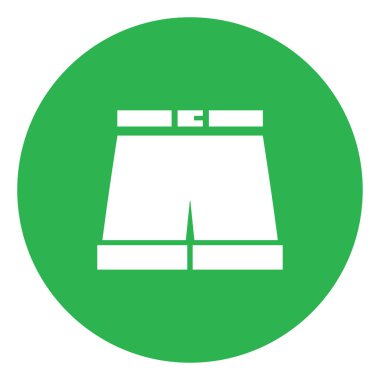 Kısa şortlar, illüstrasyon, beyaz arkaplan üzerindeki vektör.