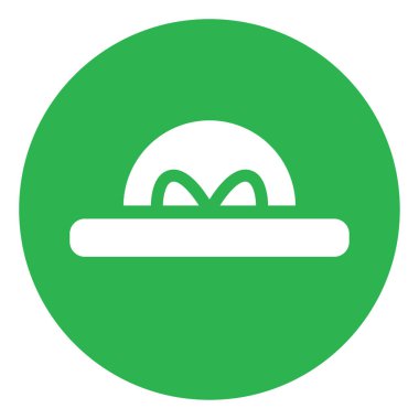 Fiyonklu şapka, illüstrasyon, beyaz arkaplanda vektör.