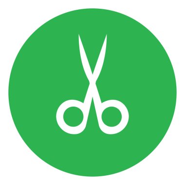 Beyaz dikiş makası, illüstrasyon, beyaz arkaplan üzerindeki vektör.