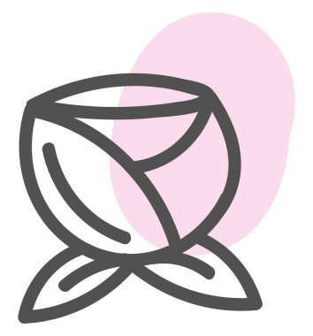 Pembe küresel çiçek, illüstrasyon, beyaz arkaplanda vektör.