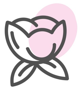 Pembe çiçek başı, illüstrasyon, beyaz arkaplanda vektör.