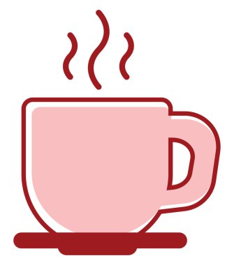 Sıcak çay, illüstrasyon, beyaz arkaplanda vektör.