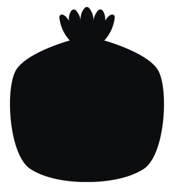 Siyah nar, illüstrasyon, beyaz arkaplanda vektör.