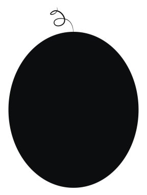 Siyah karpuz, illüstrasyon, beyaz arkaplanda vektör.