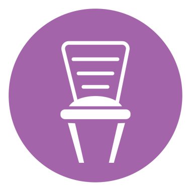 Tahta sandalye, illüstrasyon, beyaz arkaplanda vektör.