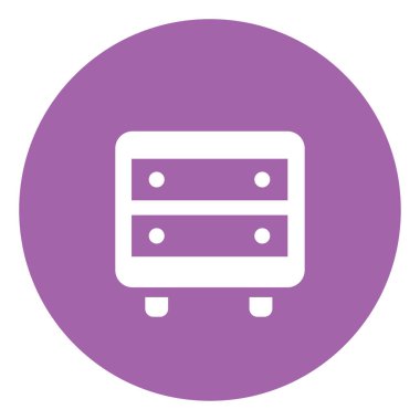 Küçük gece standı, illüstrasyon, beyaz arkaplanda vektör.