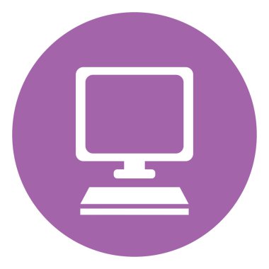 Beyaz PC, illüstrasyon, beyaz arkaplan üzerindeki vektör.